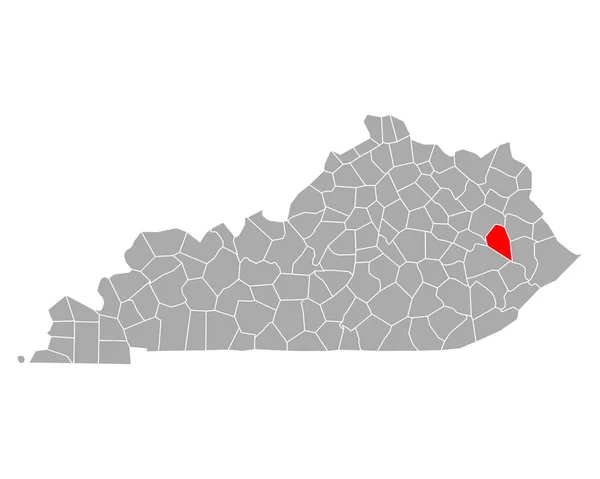 Mapa Magoffinu Kentucky — Stockový vektor