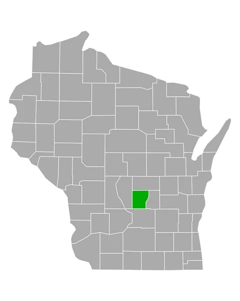 Wisconsin Deki Marquette Haritası — Stok Vektör