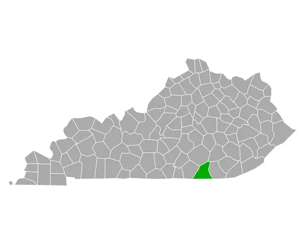 Mapa Mccreary Kentucky — Archivo Imágenes Vectoriales