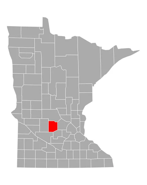 Karte Von Meeker Minnesota — Stockvektor