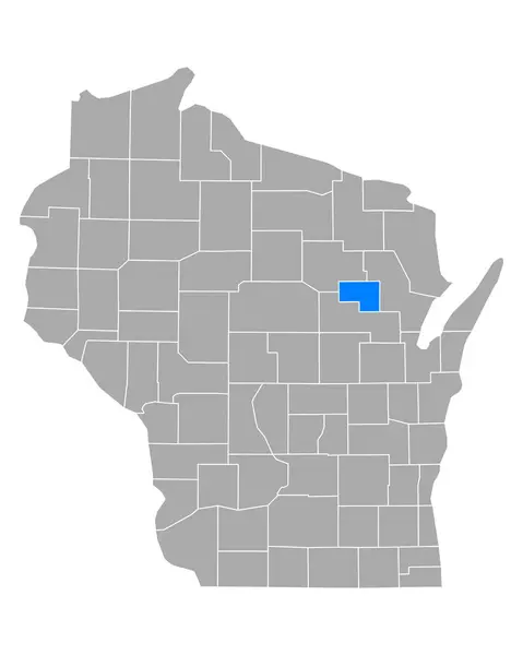 Kaart Van Menominee Wisconsin — Stockvector