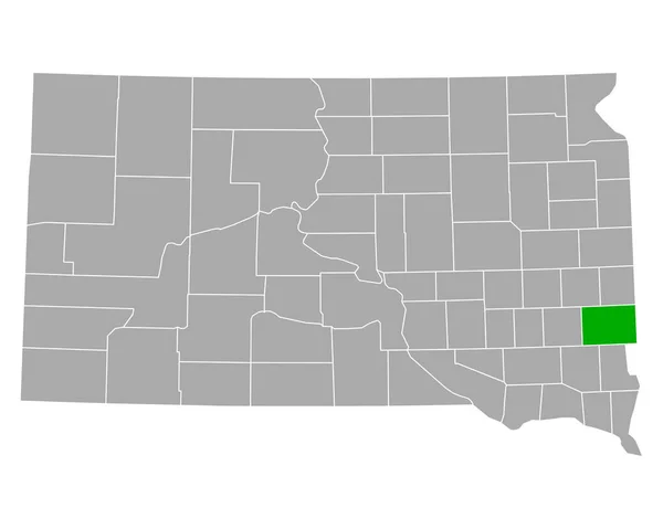 Karte Von Minnehaha South Dakota — Stockvektor