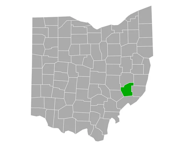 Ohio Daki Noble Haritası — Stok Vektör