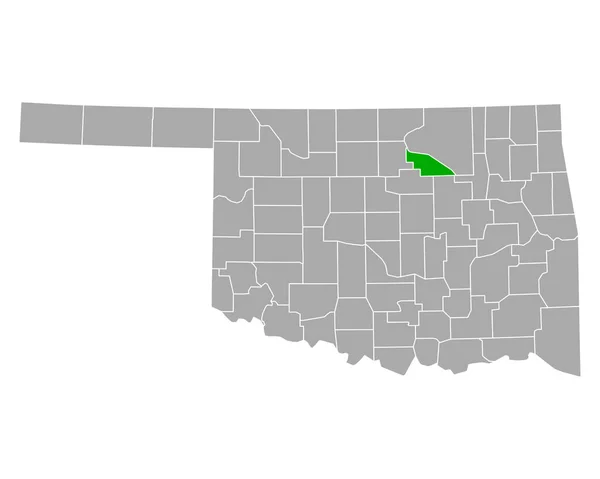 Kaart Van Pawnee Oklahoma — Stockvector