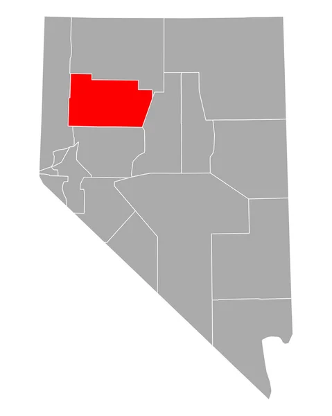 Karte Von Pershing Nevada — Stockvektor