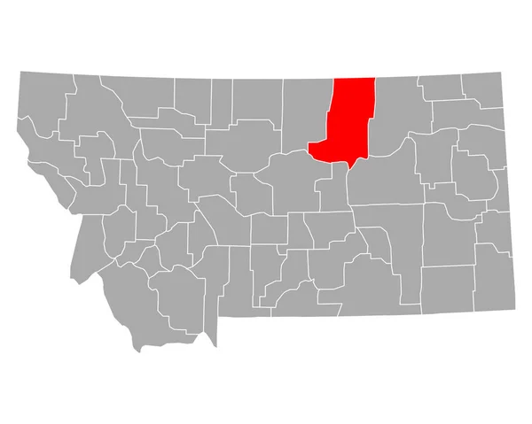 Mappa Phillips Montana — Vettoriale Stock