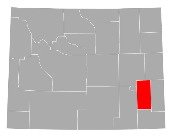 Mappa Platte Wyoming — Vettoriale Stock