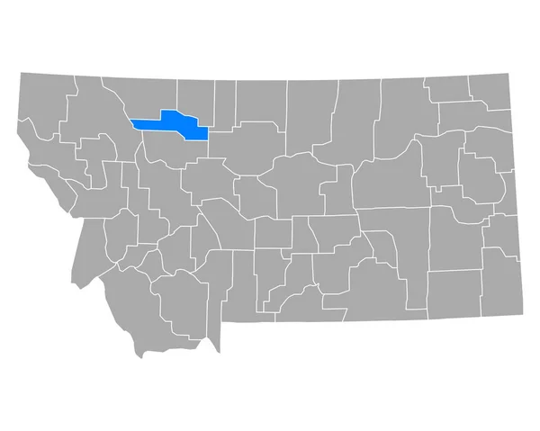 Mapa Pondera Montana — Vetor de Stock