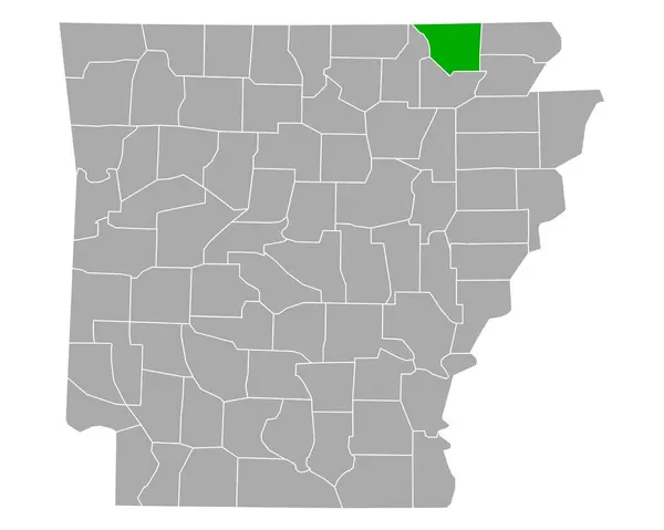 Mapa Randolpha Arkansas — Wektor stockowy