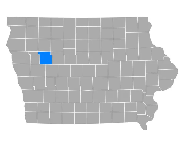 Mapa Sac Iowa — Wektor stockowy