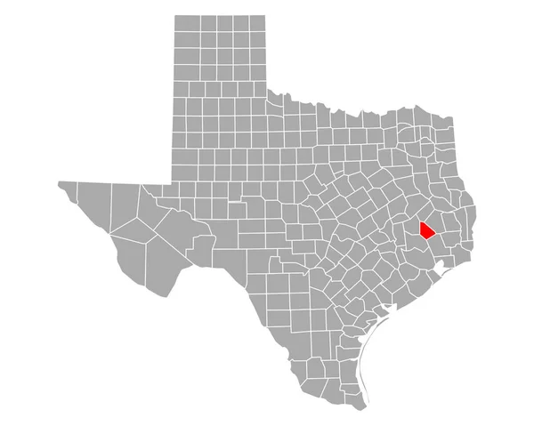 Karta Över San Jacinto Texas — Stock vektor