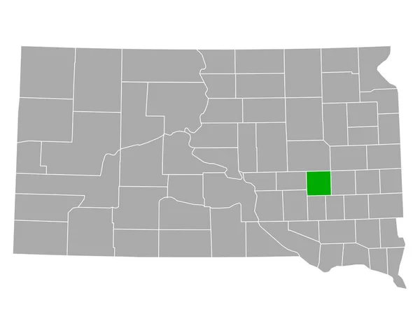 Mappa Sanborn South Dakota — Vettoriale Stock