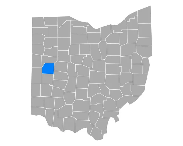 Mapa Shelby Ohio — Archivo Imágenes Vectoriales