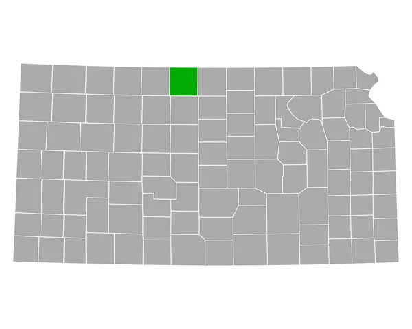 Mapa Fertilizantes Kansas — Vetor de Stock
