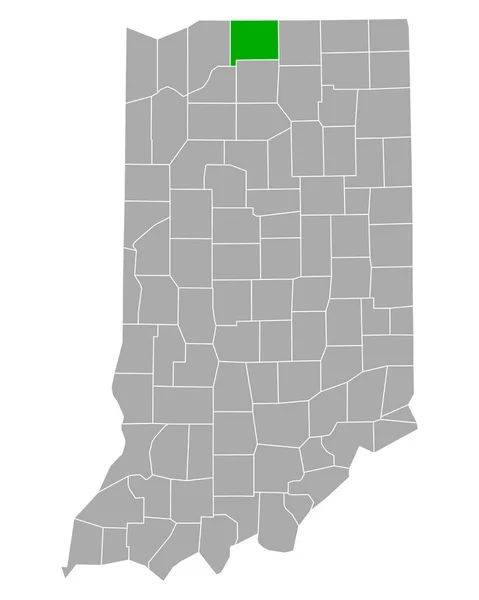 Mapa Joseph Indiana — Vector de stock