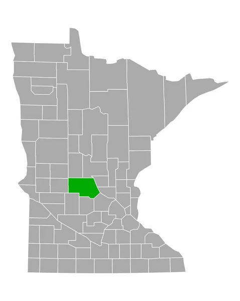 Karte Von Stearns Minnesota — Stockvektor