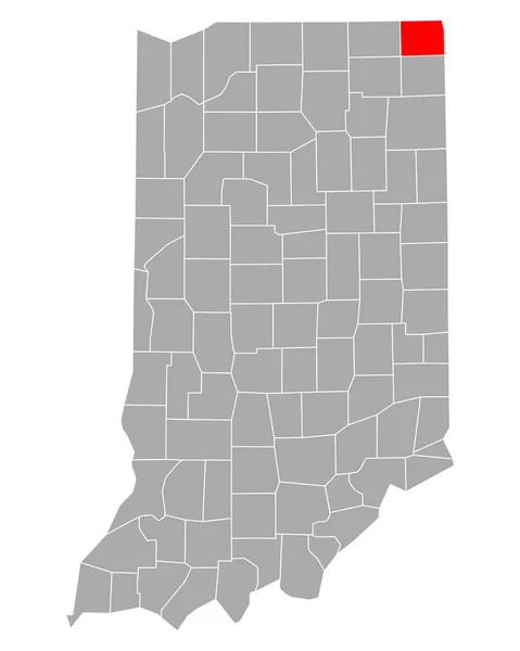 Karte Von Steuben Indiana — Stockvektor