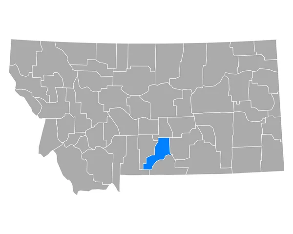 モンタナ州のスティルウォーター地図 — ストックベクタ