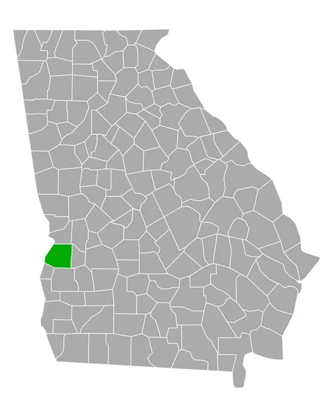 ジョージア州のスチュワート地図 — ストックベクタ