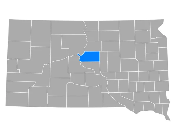 サウスダコタ州の地図 — ストックベクタ