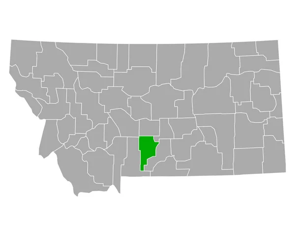 Karte Von Süßgras Montana — Stockvektor