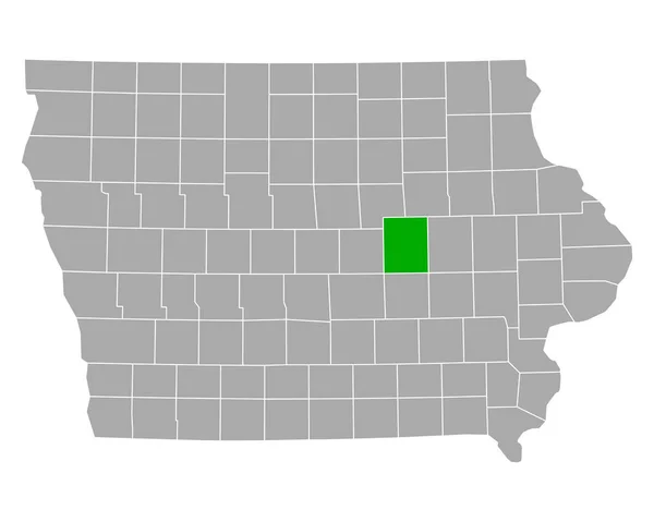 Kaart Van Tama Iowa — Stockvector