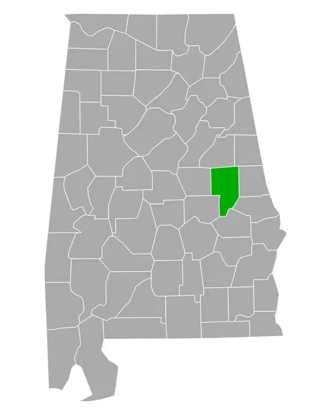 Mapa Tallapoosa Alabama — Wektor stockowy