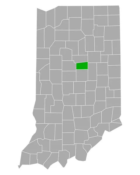 Mapa Tipton Indiana — Vetor de Stock