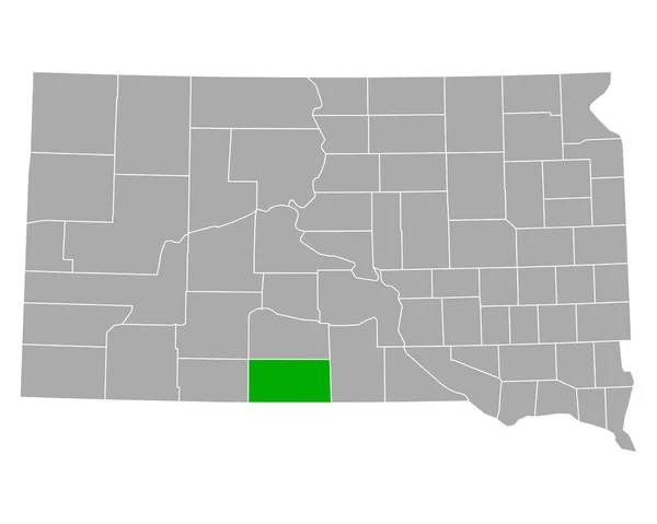 Mapa Todda Dakota Południowa — Wektor stockowy