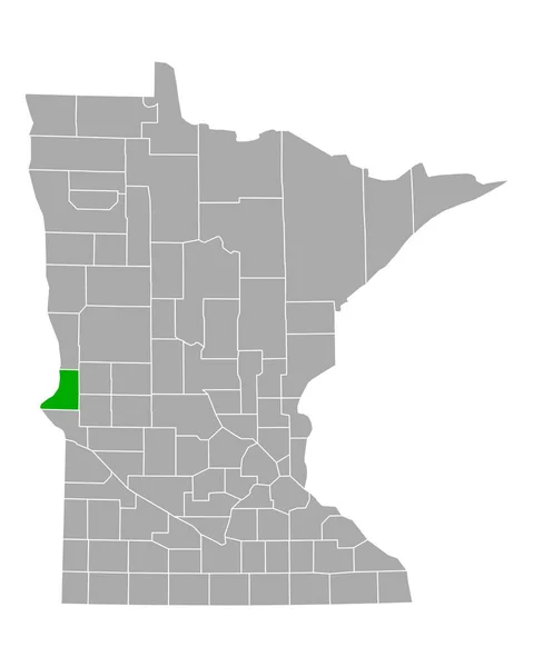 Traverse Térképe Minnesota Helységben — Stock Vector