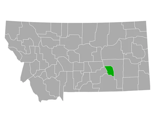 モンタナ州の宝物の地図 — ストックベクタ