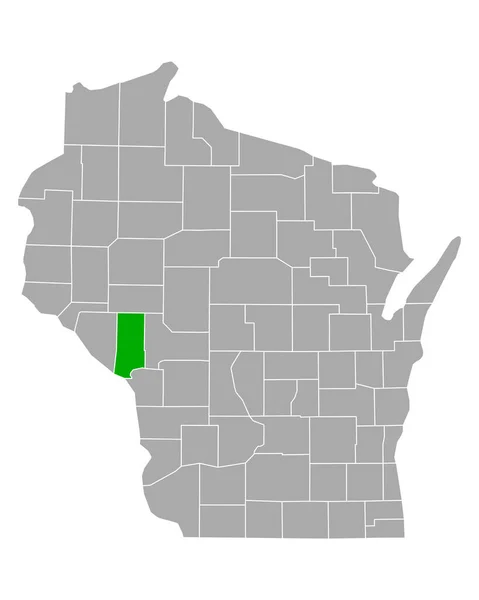 Kaart Van Trempealeau Wisconsin — Stockvector