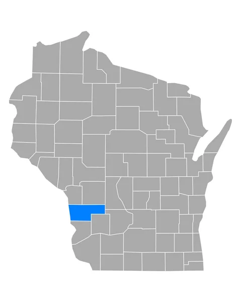 Karte Von Vernon Wisconsin — Stockvektor