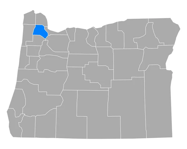 Oregon Daki Washington Haritası — Stok Vektör