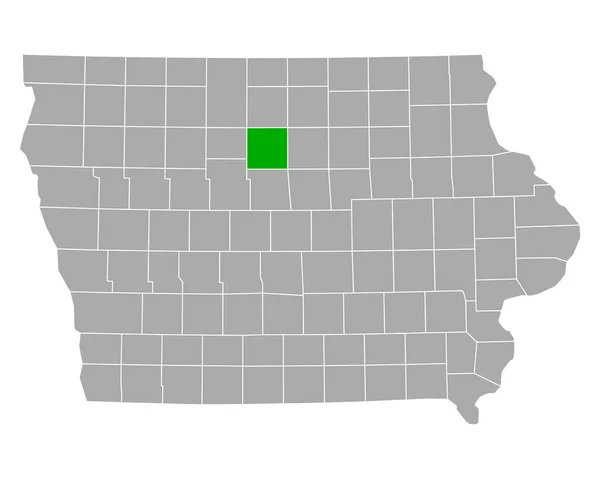 Iowa Daki Wright Haritası — Stok Vektör