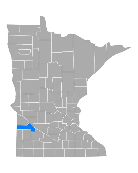 Minnesota Daki Sarı Tıp Haritası — Stok Vektör