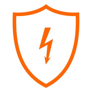 Vektör gösterimi olarak şimşek ve kalkan