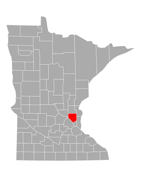 Carte Anoka Dans Minnesota — Image vectorielle