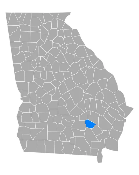 ジョージア州のベーコン地図 — ストックベクタ