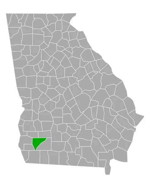 ジョージア州のベイカー地図 — ストックベクタ