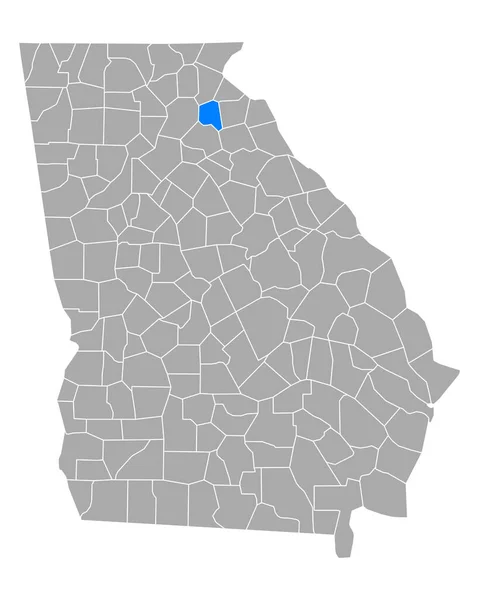 ジョージア州の銀行地図 — ストックベクタ