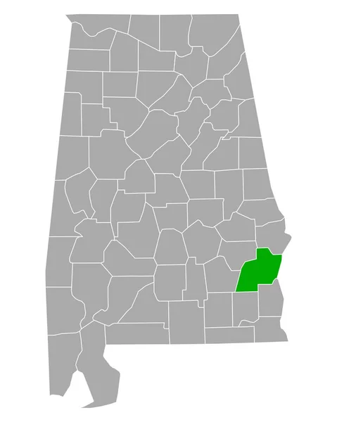 Карта Барбура Алабаме — стоковый вектор