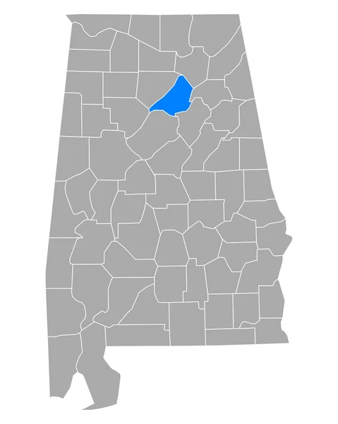 アラバマ州地図 — ストックベクタ