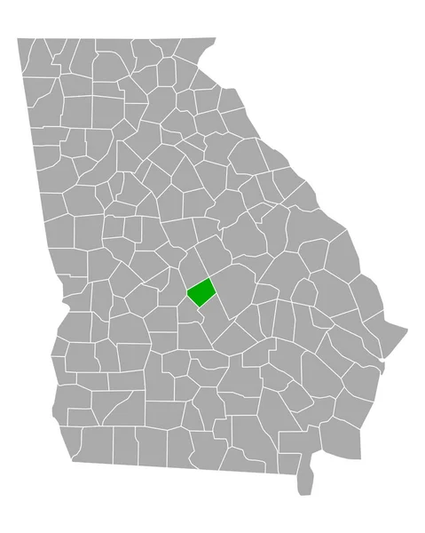 ジョージア州のブレックリー地図 — ストックベクタ