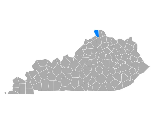 Mapa Boone Kentucky — Vector de stock
