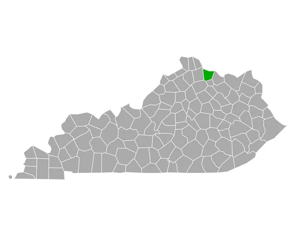 Kaart Van Bracken Kentucky — Stockvector