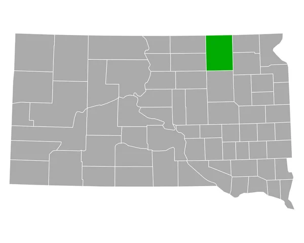 Mapa Brown Dakota Del Sur — Archivo Imágenes Vectoriales