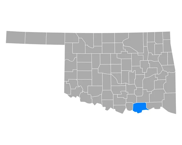 Mapa Bryanu Oklahomě — Stockový vektor