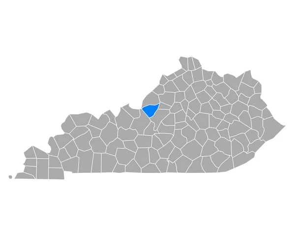 Kentucky Bullitt Haritası — Stok Vektör