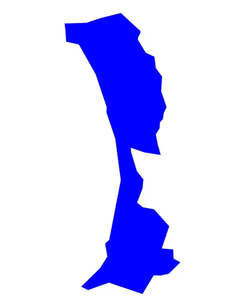 カラオの正確な地図 — ストックベクタ